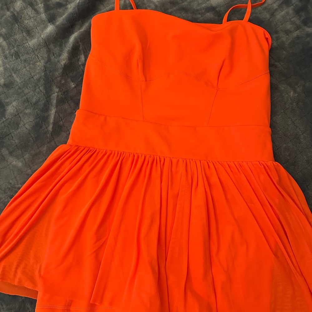 Vibrant Orange Mini Dress